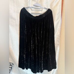 Talbots VTG Black Velvet A-Line Skirt